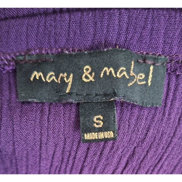 Mary & Mabel Pull-On Eggplant Purple Beach Cover Up Shorts Romper•USA Made•Sz. S - Picture 5 of 6